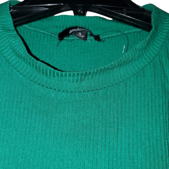 Ambiance Ribbed Tank Top Green S - Picture 5 of 5
